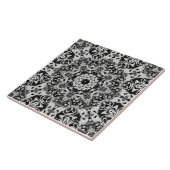 Carreau black and white intricate mandala pattern art (Côté)