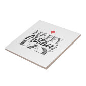 Carreau Black and White Mother's Day Lettering & Heart (Côté)