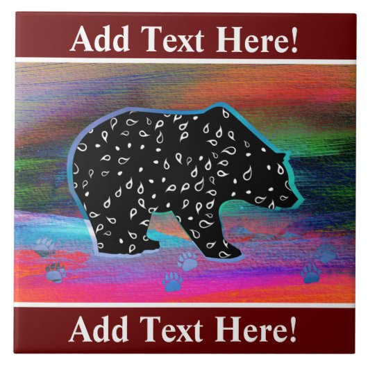 Carreau Black Bear Spirit Northern Light Coloris (Devant)