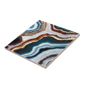 Carreau Black Blue Terracotta White Gold Agate Géode (Côté)