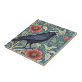 Carreau Black Crow Bird style William Morris Face droite (Côté)