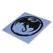 Carreau Black Dragon Bleu grande tuile (Côté)