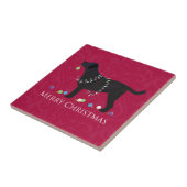 Carreau Black Lab Joyeux Noël Design (Côté)