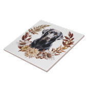 Carreau Black Labrador Retriever Dog Automne Wire (Côté)