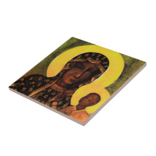 Carreau Black Madonna Icon Traditionnelle Pologne Cadeau