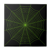 Carreau Black neon vert toile d'araignée Halloween motif (Devant)