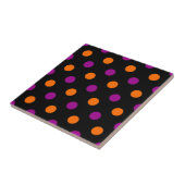 Carreau Black Purple Orange Polka Dot Pattern (Côté)