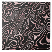 Carreau Black Rose Gold tourbillon liquide Résumé Design (Devant)