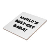 Carreau Black Text Meilleurs T-shirts et cadeaux Baba (Côté)