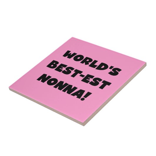 Carreau Black Text Meilleurs T-shirts et cadeaux Nonna (Côté)