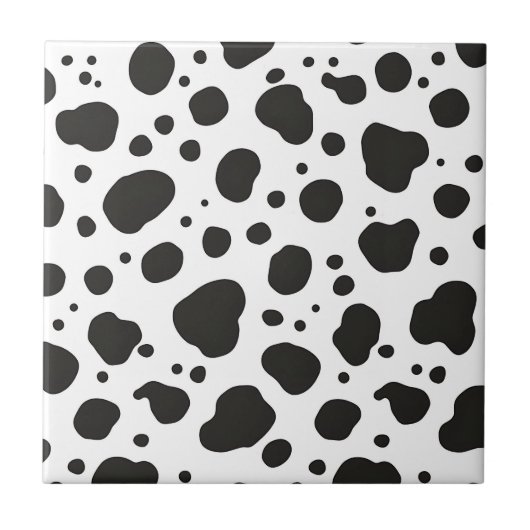 Carreau Black White Cow Pattern (Devant)