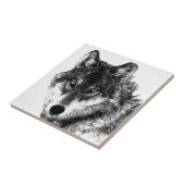 Carreau Black White Inspirational Wolf Eyes - Animaux sauv (Côté)