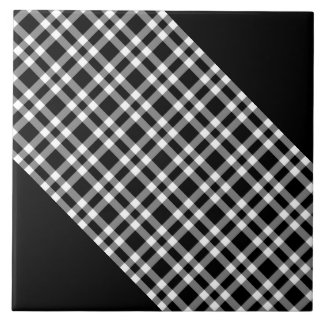 Carreau Black White Plaid Pattern