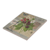 Carreau Blackberries Floral Garden Flower Papillon Art (Côté)