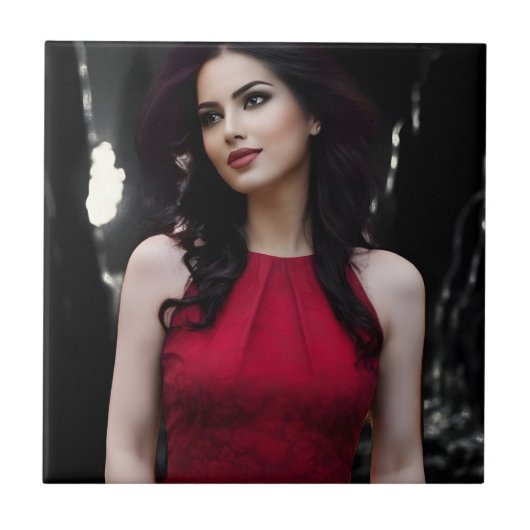 Carreau BlackWhiteRed ceramic tile (Devant)