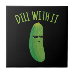Carreau Blague de Cornichon Drôle avec du Dill