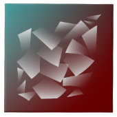 Carreau blanc cassé sur bordeaux turquoise (Devant)