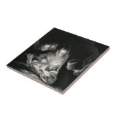 Carreau Blanc de noir d'anges de Vierge Marie de Jésus de (Côté)