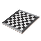 Carreau blanc de noir de table d'échecs (Côté)