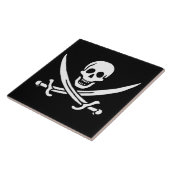 Carreau Blanc, Drapeau Pirate Calico Jack, Crâne & Cutlass (Côté)