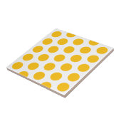 CARREAU BLANC ET JAUNE POIS STYLE SIMPLE SUR MESURE (Côté)