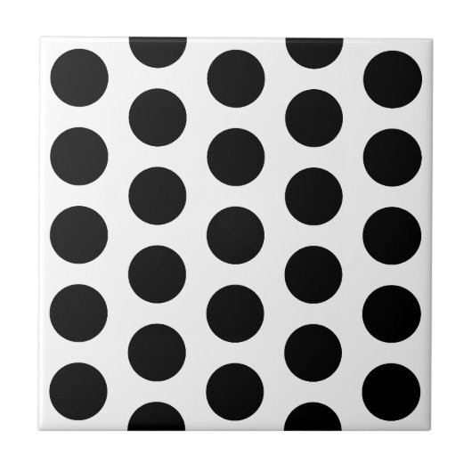CARREAU BLANC ET NOIR POIS STYLE SIMPLE SUR MESURE (Devant)