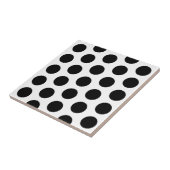 CARREAU BLANC ET NOIR POIS STYLE SIMPLE SUR MESURE (Côté)