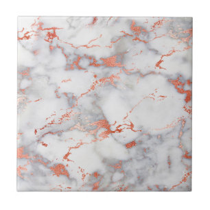 Carreau Blanc Gris Or Rose Marbre Tendance Décorative