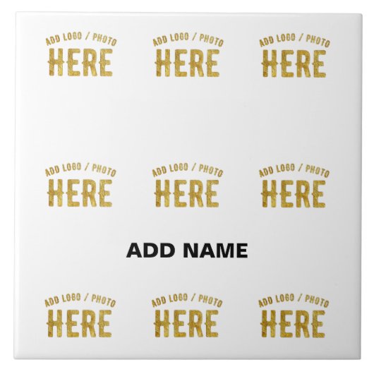 CARREAU BLANC PERSONNALISABLE MODERNE DE MARQUE VÉRIFIÉE S (Devant)