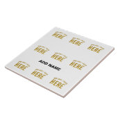 CARREAU BLANC PERSONNALISABLE MODERNE DE MARQUE VÉRIFIÉE S (Côté)