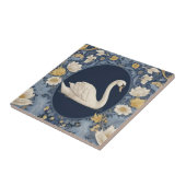 Carreau Blanc Swan William Morris style Face droite à l'oi (Côté)