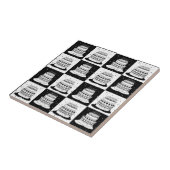 Carreau Blancs noir À damiers bloc (Côté)