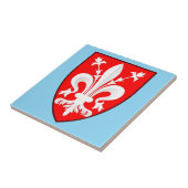 Carreau Blason de Florence Lys rouge florentin (Côté)