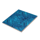 Carreau Bleu Abalone Paua Fractal Mère de Pearl Look (Côté)
