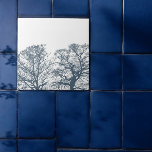 Carreau Bleu Arbres du fond Boho tropical