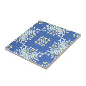 Carreau Bleu Blanc Jaune Méditerranée Orné Élégant (Côté)