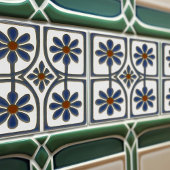 Carreau Bleu & Blanc Marais Art Déco Décor Nouveau