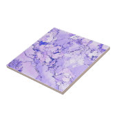 Carreau Bleu Blanc Moderne Marbre Italien Élégant Abstrait (Côté)