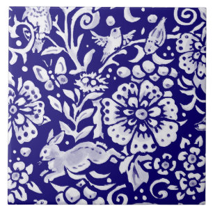 Carreau Bleu Bleu Bois Bleu BLANC BROUILLON Rabbit BAS L