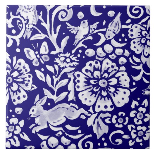 Carreau Bleu Bleu Bois Bleu BLANC BROUILLON Rabbit BAS L (Devant)