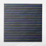 Carreau Bleu bleu marine lignes doubles<br><div class="desc">Carrelage bleu marine avec double lignes or Code hexadécimal pour bleu marine est #202A44.</div>