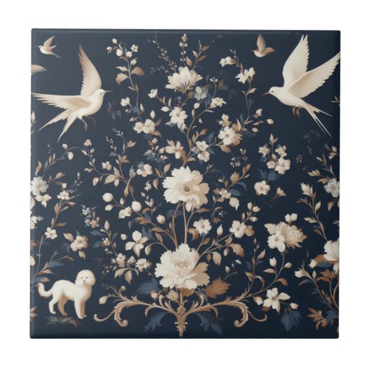 Carreau bleu botanique (Devant)
