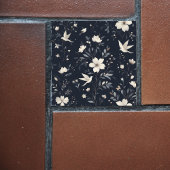 Carreau bleu botanique