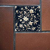 Carreau bleu botanique