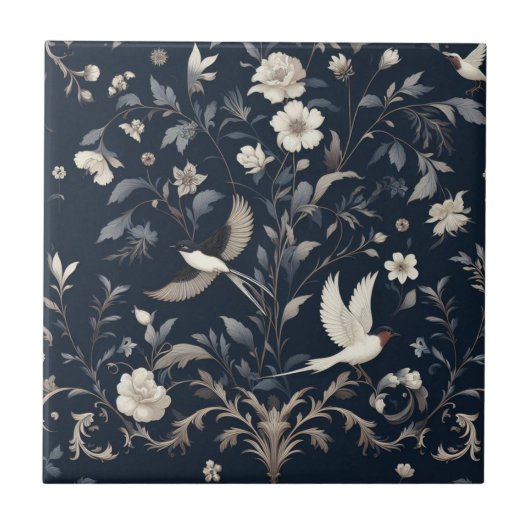 Carreau bleu botanique (Devant)