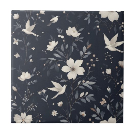 Carreau bleu botanique (Devant)