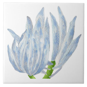 Carreau Bleu Chalk Sticks sur un carrelage en céramique