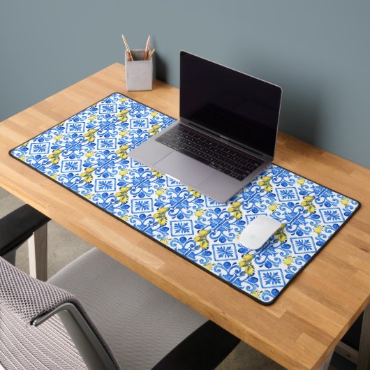 Carreau bleu citron jaune (Bureau 2)