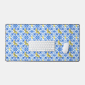 Carreau bleu citron jaune (Clavier et souris)