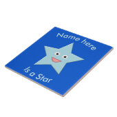 Carreau Bleu clair Celebration Star Custom Tile (Côté)